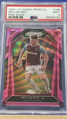 Declan Rice -  2020 Panini Prizm Premier League Pink Wave Prizm  PSA 9   - Image 1 of 2