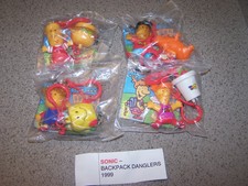 4 - 1999 Sonic Drive in - BACBACK DANGLERS Fast Food Toys