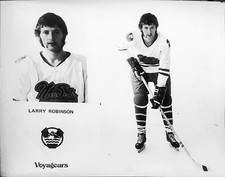 1971-72 LARRY ROBINSON AHL HOCKEY PHOTO NOVA SCOTIA VOYAGEURS NHL HHOF LEGEND 