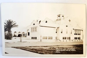 RPPC Porterville California Olive Street School Antique Postcard EKKP - Picture 1 of 6