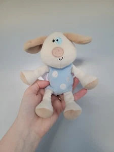 TESCO F&F CREMA MARFIL PERRO CACHORRO EDREDÓN BLANKIE PELUCHE DOUDOU 2006 AZUL - Imagen 1 de 6