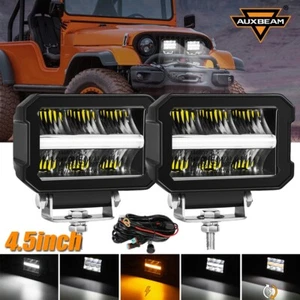 AUXBEAM 2 piezas 4.5" 120W cápsulas de luz LED ámbar blanco lámpara DRL lámpara giratoria para Chvey - Imagen 1 de 12