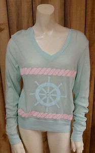 Nwt Womens Wildfox Sailor V Neck Sweatshirt Beach Jumper Top XS - Picture 1 of 1
