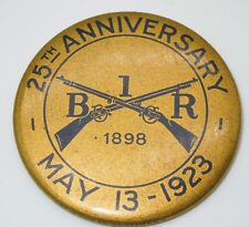 US Army 1st Infantry Regiment 1898 Anniversary Pin Button From 1923