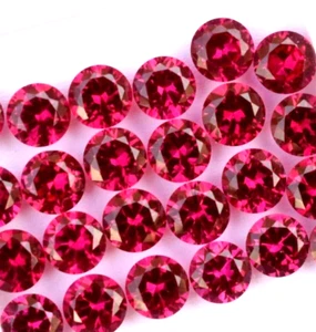 Lotto pietre preziose sfuse rubino rosso naturale tondo misura 6 mm CERTIFICATE 20 pz - Foto 1 di 4