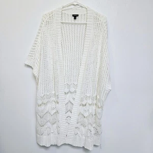 Torrid Women's 1XL/2XL Open Knit Boho Coastal Crochet Cardigan Lagan Sweater - Picture 1 of 11
