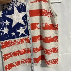 American Flag Little Hands T-Shirt Unisex Kids Size 7 Sleeveless Machine Wash, - Picture 1 of 7