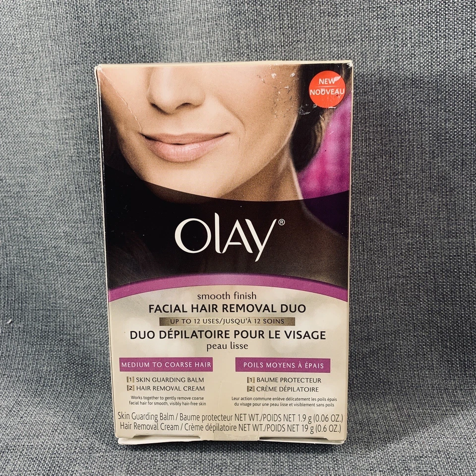 Olay Smooth Finish Facial Hair Removal Duo Medium to Coarse Hair Sealed RARE - Image 1 of 4