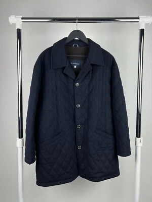 Canali Quilted Wool-Alpaca Coat – Size 50 (US40) – Made in Italy – Classic Navy - Image 1 of 4
