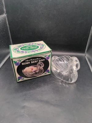 Vintage Acrylic Swan Soap Dish New In Original Box Clear 5" - Image 1 of 4
