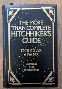 THE MORE THAN COMPLETE HITCHHIKERS GUIDE ~ Douglas Adams, Leather Bound 1987 - Imagen 1 de 3