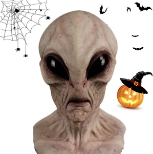 2025 Halloween Alien Lustige Maske, Upgrade Latex Vollkopf Realistische Totenkopf Maske Re - Bild 1 von 17