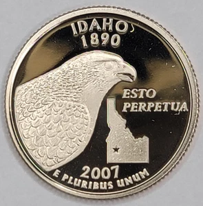 2007 S QUARTER GEM PROOF DCAM IDAHO STATE - CN-CLAD - Picture 1 of 8