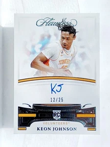 Keon Johnson Auto Rookie 2021 Flawless Team Logo Signatures Prizm Tennessee /25 - Picture 1 of 5