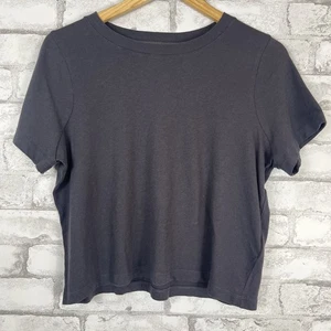 MADEWELL NWT Women's Softfade Cotton Lakeshore Crop Tee Gray SMALL NG580 - Picture 1 of 4