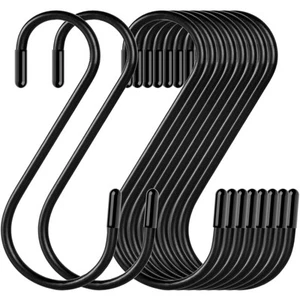 30 Pack Stainless Steel S Hooks for Hanging Pots Pans Plants Bags Cups Utensils - Picture 1 of 9