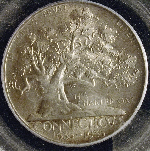 1935 Connecticut Commemorative Half Dollar PCGS MS63 Cover
