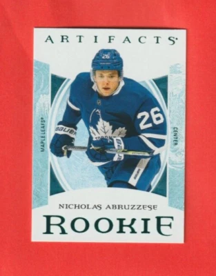 2022-23 Artifacts TURQUOISE # 173 Nicholas Abruzzese RC TORONTO MAPLE LEAFS - Image 1 of 2