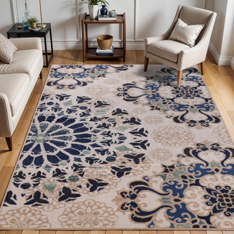 Thalia Modern Medallion Bohemian Modern Indoor Large Area Rugs or Runner Rug - Image 1 of 1