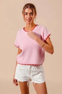 SO ME Textured Light Weight Sweater Dolman Top - Picture 1 of 14