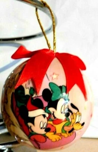 Decorazione natalizia vintage DISNEY in plastica Topolino Minnie Pluto - Foto 1 di 6