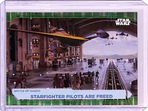 2021 Topps Star Wars Schlachtpläne grün #4 Starfighter Piloten sind befreit 65/99 - Bild 1 von 2