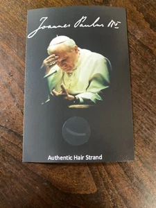 Saint Pope John Paul II hair strands lock relic Catholic Church Ex Capillis Holy - Picture 1 of 3