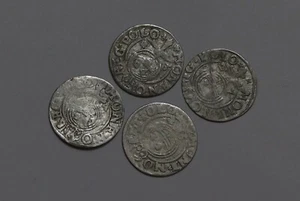 🧭 🇵🇱 POLEN 1/24 TALER 3 POLKER 4 SILBERMÜNZEN 1600ER B64 #907 WF41 - Bild 1 von 2