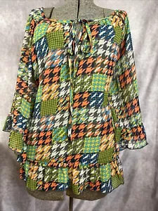 Top a tunica Ivy Jane kimono donna XL 2X floreale trasparente boho cover up - Foto 1 di 5