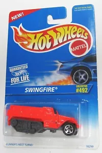 Hot Wheels Swingfire #492 ORANGE Half-Blue Card 1997 MOC sp5 China Snow Patrol - Picture 1 of 2