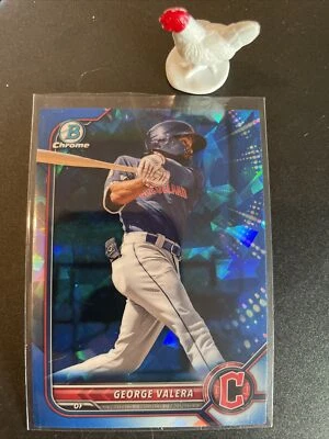 2022 Bowman Chrome Sapphire Baseball George Valera #BCP-223 Cleveland Guardians - Image 1 of 2