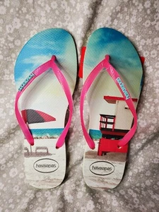 Scarpe infradito donna Havaianas perizoma BRASILE multicolore nuove con etichetta tg. 11/12 - Foto 1 di 6