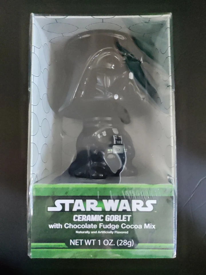 2013 Star Wars Yoda Ceramic Goblet W Chocolate Fudge Cocoa Mix Green Boxs599