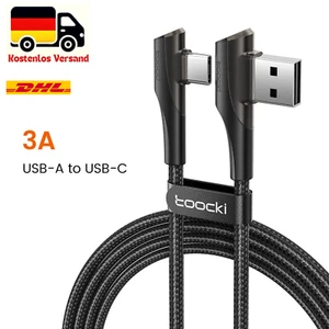 USB-C Schnellladekabel 90° Typ-C Ladekabel für Samsung Xiaomi 2m (Winkelkabel) - Bild 1 von 7