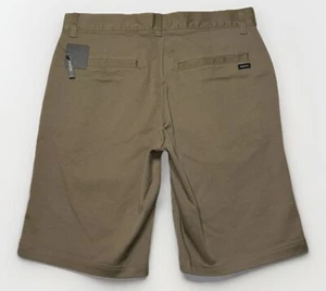 NWT Mens RVCA Shorts Week-End Fit Stretch Khaki Chino Sz 30 Classic Length 10” - Picture 1 of 4