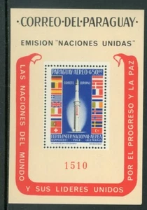 Paraguay Scott #835a MNH S/S United Nations SPACE FLAGS CV$32+ 442089 - Picture 1 of 1