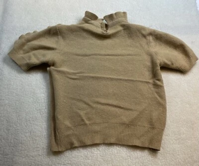 Top Pullover Cuello Redondo Vintage Años 80 Talla 11 16” Busto Mezcla Lana Foto 1 de 4