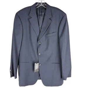 NEW Hugo Boss Einstein/Sigma Striped Wool Blazer Navy Three Button Mens Size 42R - Picture 1 of 7