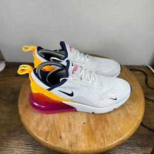 Nike Air Max 270 White Fuchsia Orange Women's Size 8 Shoe Sneakers AH6789-106 - Picture 1 of 9