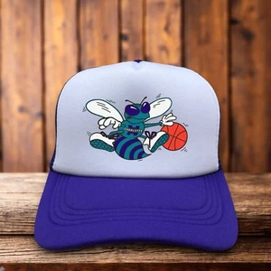 Cappello da camionista retrò Charlotte Hornets da uomo viola snapback berretto a sfera con logo alternativo - Foto 1 di 5