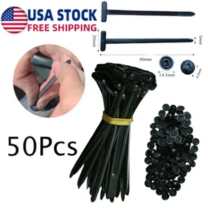 50PCS-Fibbia per Fascette Universali per Cavi, Resistente Autobloccante Nylon Cerniera Porta Fascette - Foto 1 di 14