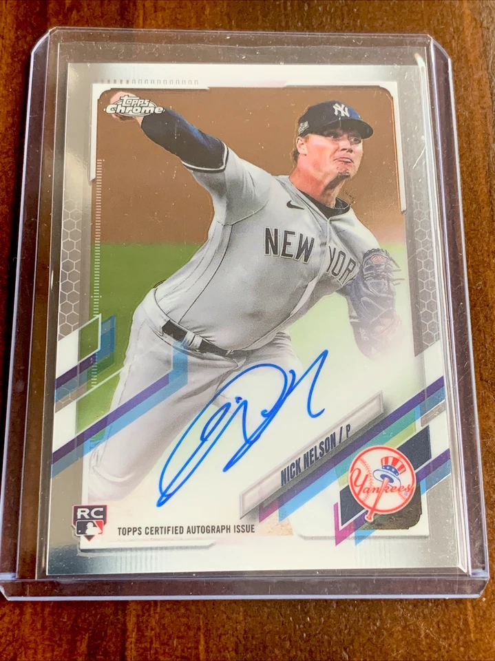 2021 Topps Chrome Nick Nelson Rookie RC Auto Autograph #RA-NNE Yankees - Image 1 of 2