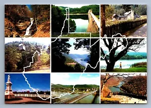 Cartolina d'epoca scene West Virginia ponte Gauley Tygart Dam Hawks Nest Park 4 x 6 - Foto 1 di 2