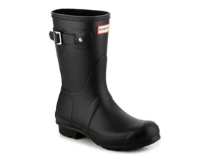 Hunter Original Short Boot Matte Rain Boots Black 8 Used - Picture 1 of 4