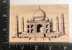 Sello de goma montado en madera Inkadinkado Taj Mahal India 5240P - Imagen 1 de 3