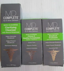MD Complete skin clearing system set of 3 cleanser repair breakout EXP 0620 0919 - Picture 1 of 7