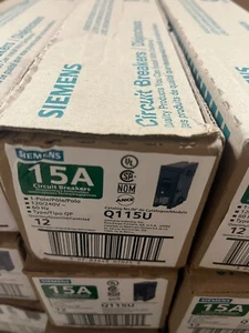 12 x NEW IN BOX Siemens Q115U 15 Amp Single-Pole Type QP Circuit Breaker - Picture 1 of 2
