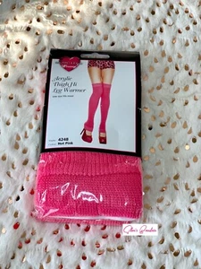 New Hot Pink Thigh High Leg Warmers - Music Legs 4248 - Picture 1 of 2