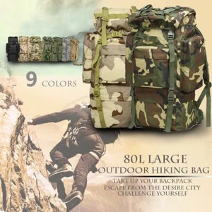 65L Outdoor Military Tactical Backpack Molle Travel Camping Trekking RucksackBAG - Picture 1 of 21
