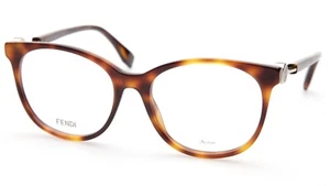 NUEVO FENDI FF0393 086 Habana ESTRUCTURA GAFAS 52-17-145 B44mm Italia - Imagen 1 de 10